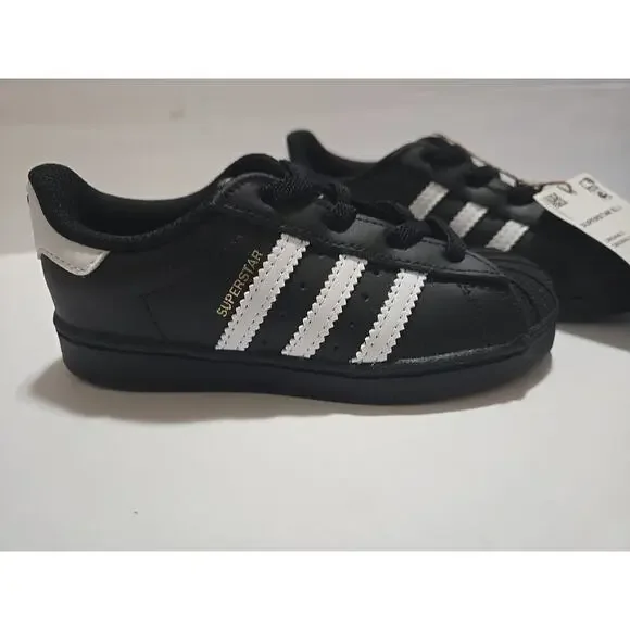 SUPERSTAR EL I ADIDAS Black/White/Black EF5396-SIZE 9K - Picture 3 of 10